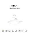 STAR  S * VENTILADOR PEQUEÑO LED - BLANCO